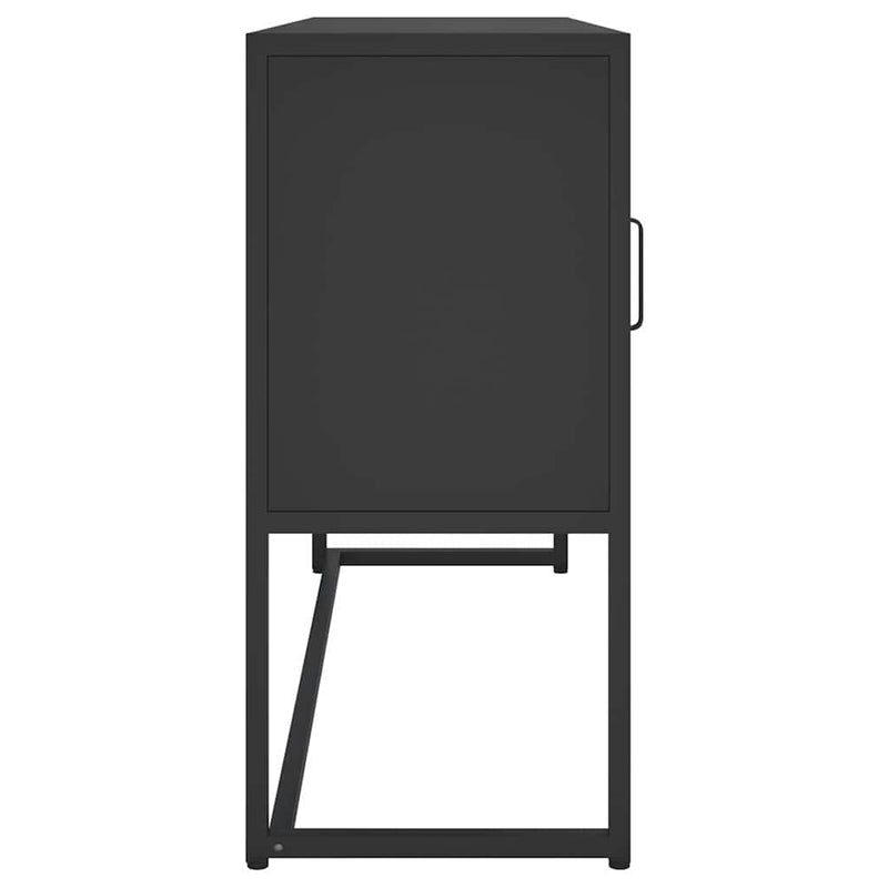 Servantă, negru, 105x35x75 cm, oțel