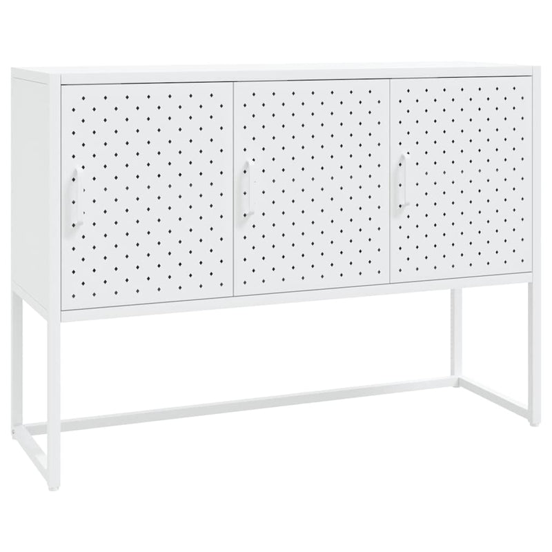 Servantă, alb, 105x35x75 cm, oțel