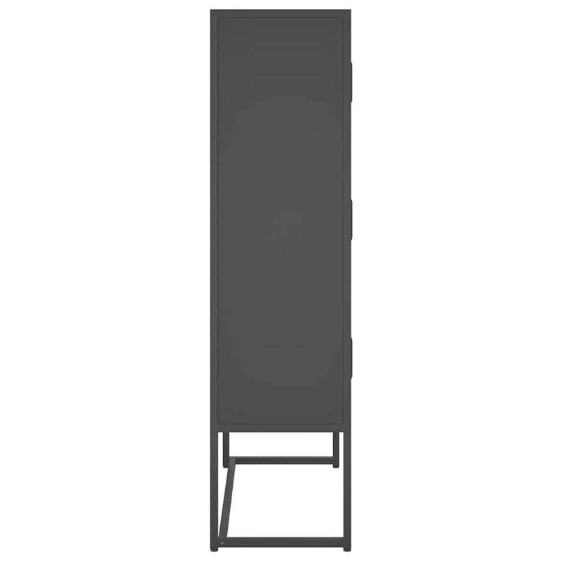 Dulap înalt, antracit, 80x35x135 cm, oțel
