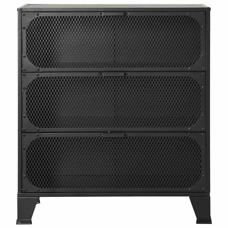 Dulap de depozitare,gri,72x36x82cm,metal și MDF