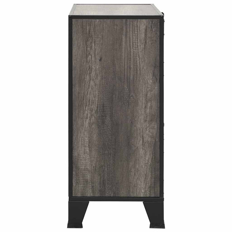 Dulap de depozitare,gri,72x36x82cm,metal și MDF