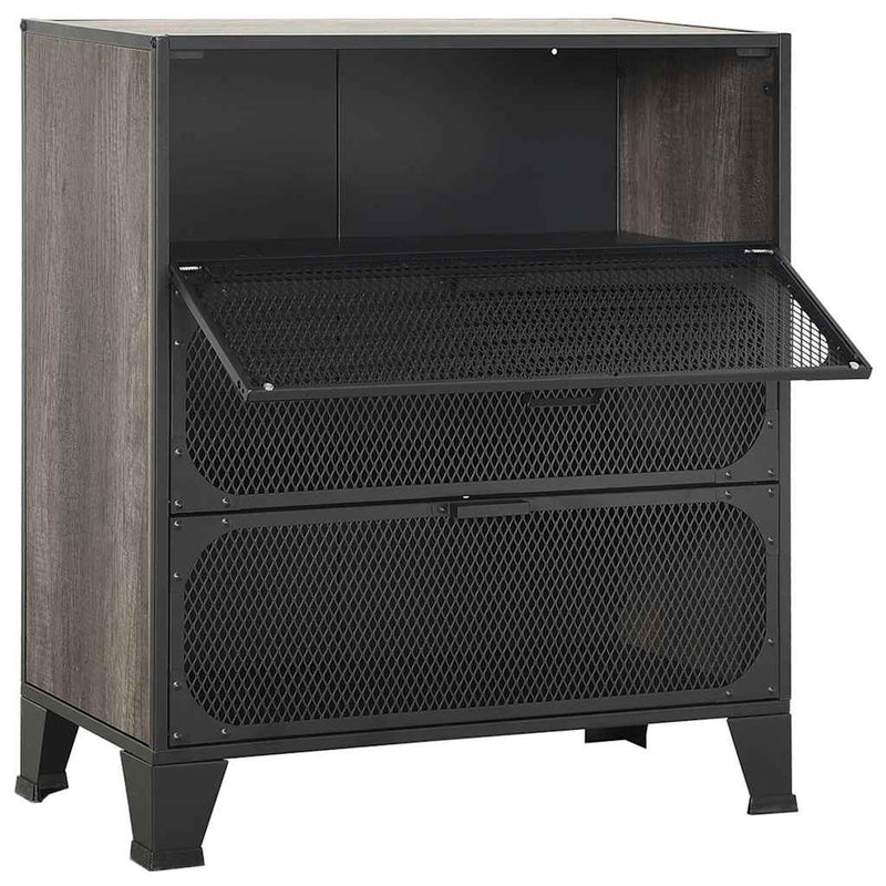 Dulap de depozitare,gri,72x36x82cm,metal și MDF