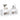 Noptiere cu LED-uri, 2 buc., alb, 60x35x40 cm