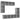 Set dulap TV, 4 piese, gri beton, lemn prelucrat