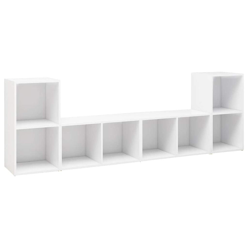Dulapuri TV, 2 buc., alb, 72x35x36,5 cm, lemn prelucrat