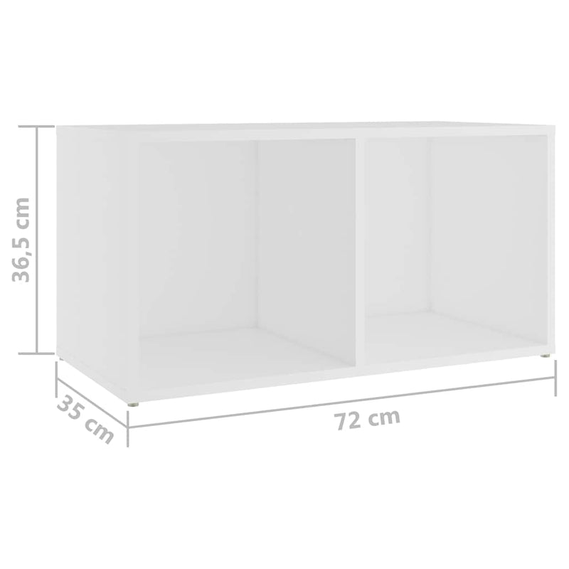 Dulapuri TV, 2 buc., alb, 72x35x36,5 cm, lemn prelucrat