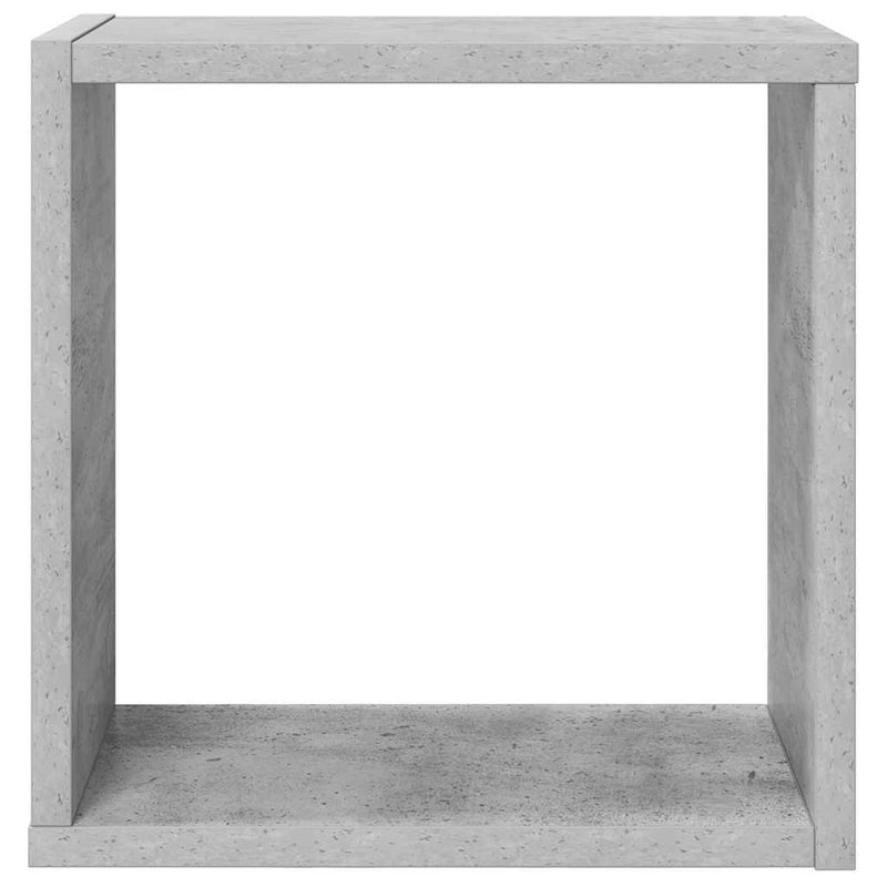 Rafturi de perete cub, 6 buc., gri beton, 30x15x30 cm