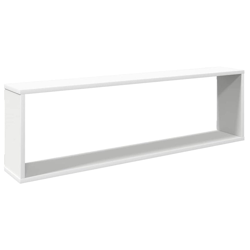 Rafturi de perete cub, 2 buc., alb, 100x15x30 cm, PAL