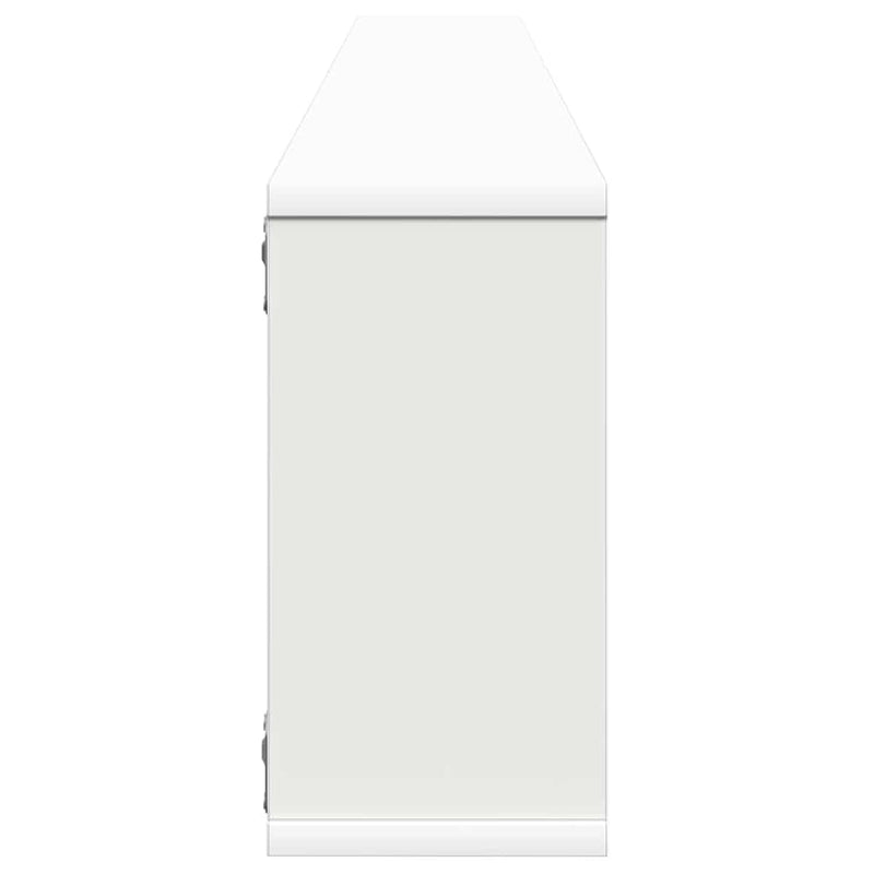 Rafturi de perete cub, 2 buc., alb, 100x15x30 cm, PAL