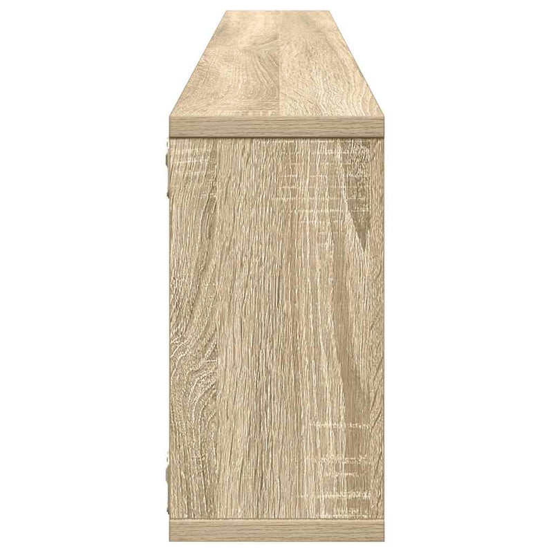 Rafturi de perete cub, 2 buc., stejar sonoma, 100x15x30 cm, PAL