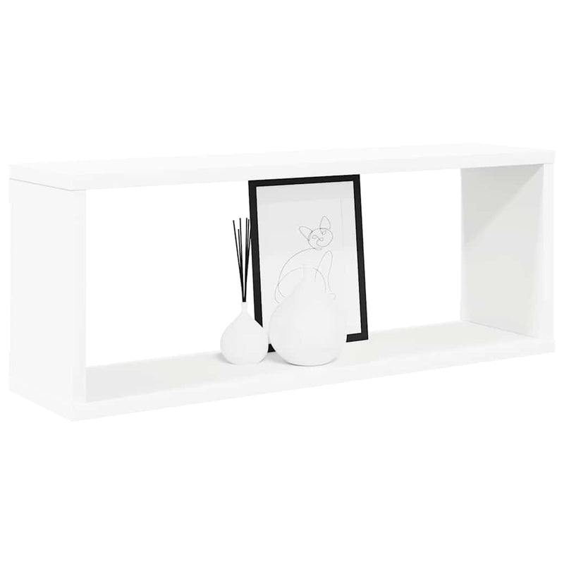 Rafturi de perete cub 2 bucăți alb 60x15x23 cm lemn prelucrat