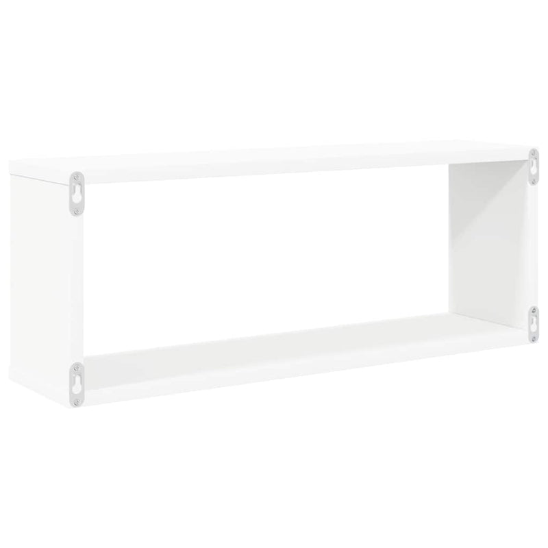 Rafturi de perete în formă de cub 6 buc. alb 60x15x23 cm lemn