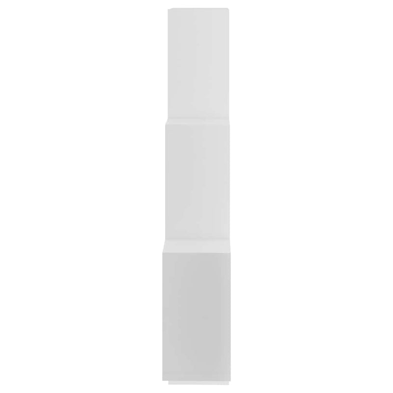 Raft de perete cub, alb, 78x15x93 cm lemn prelucrat