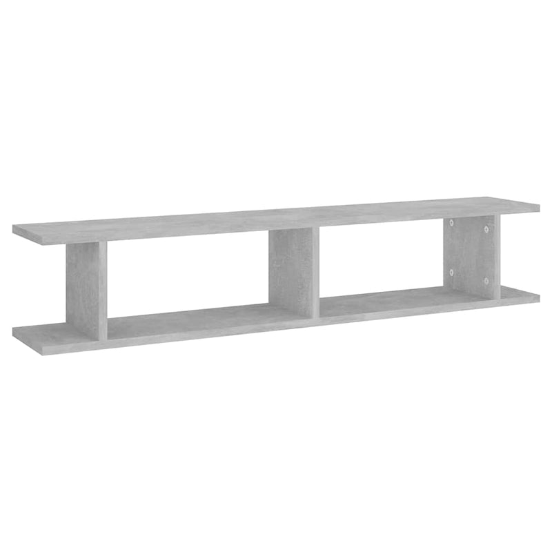 Rafturi de perete, 2 buc., gri beton, 105x18x20 cm, PAL