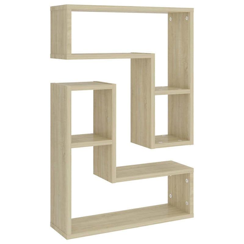 Rafturi de perete, 2 buc., stejar sonoma, 50x15x50 cm, PAL