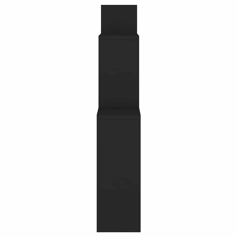 Raft de perete cub, negru, 80x15x78,5 cm, PAL
