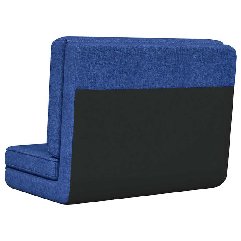Scaun de podea pliabil, albastru, material textil