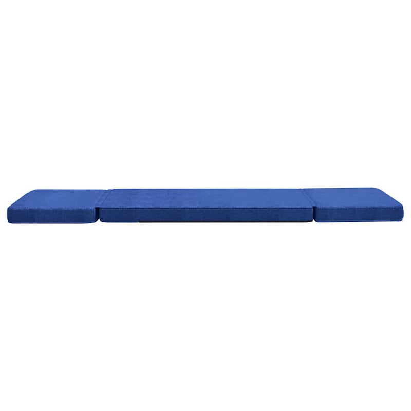 Scaun de podea pliabil, albastru, material textil
