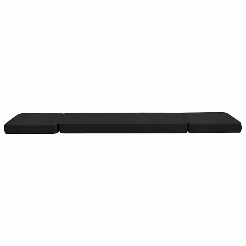 Scaun de podea pliabil, negru, material textil