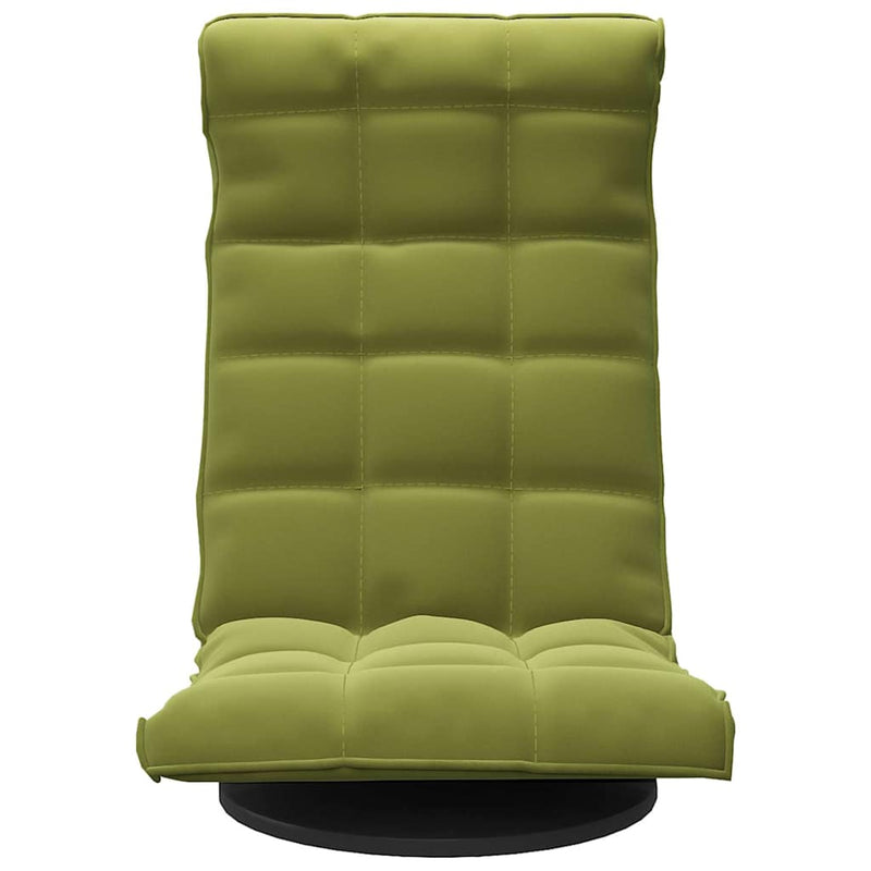 Scaun de podea pivotant, verde deschis, catifea
