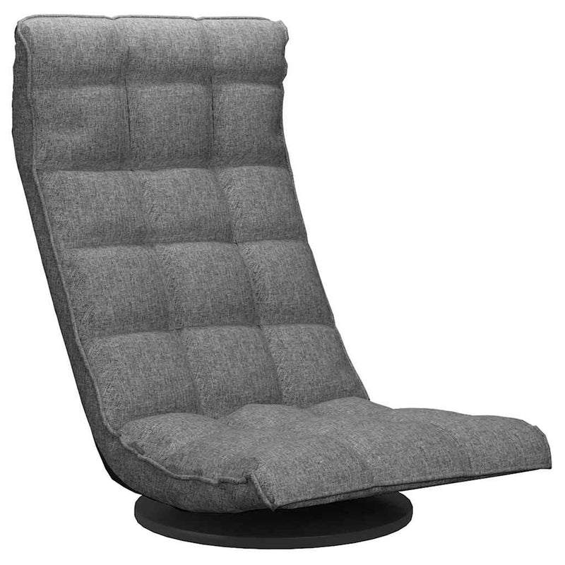 Scaun de podea pivotant, gri deschis, material textil