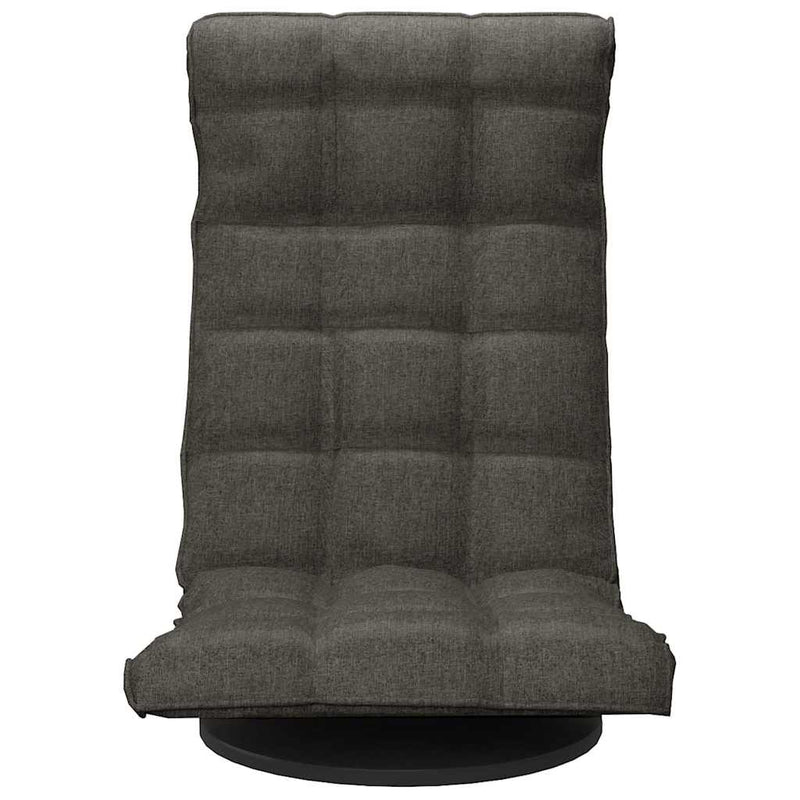 Scaun de podea pivotant, gri închis, material textil