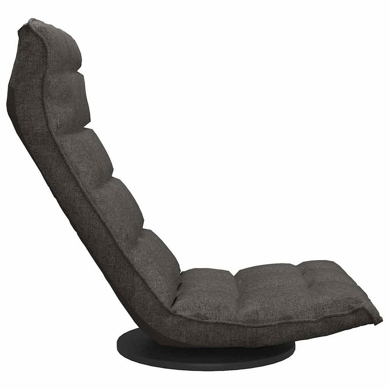 Scaun de podea pivotant, gri închis, material textil