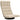 Scaun de podea pivotant, crem, material textil