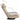 Scaun de podea pivotant, crem, material textil