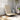 Scaun de podea pivotant, crem, material textil