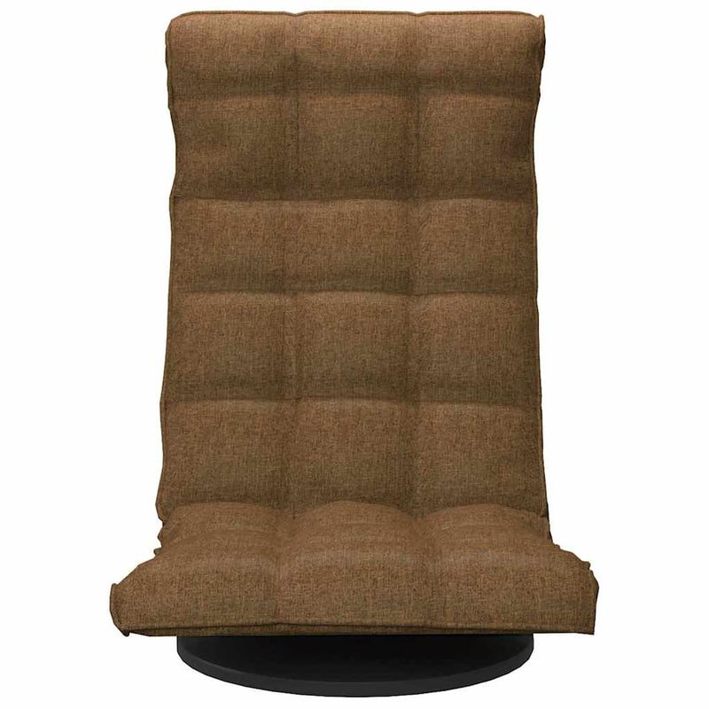Scaun de podea pivotant, maro, material textil