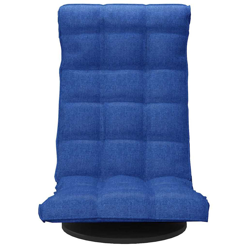 Scaun de podea pivotant, albastru, material textil