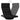 Scaun de podea pivotant, negru, material textil