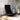 Scaun de podea pivotant, negru, material textil