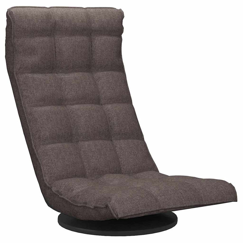 Scaun de podea pivotant, gri taupe, material textil