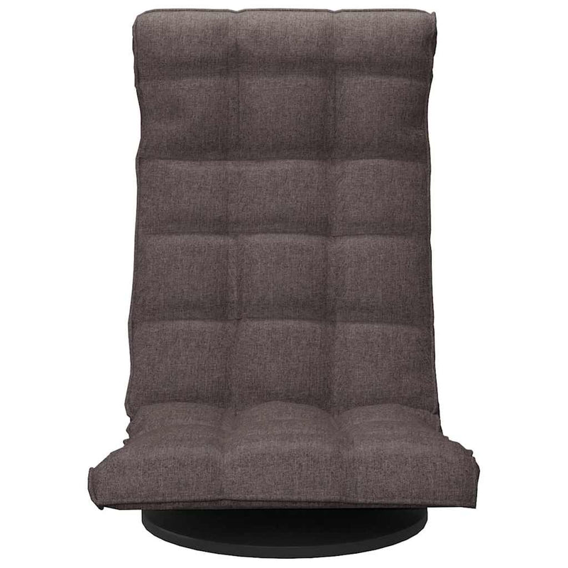 Scaun de podea pivotant, gri taupe, material textil