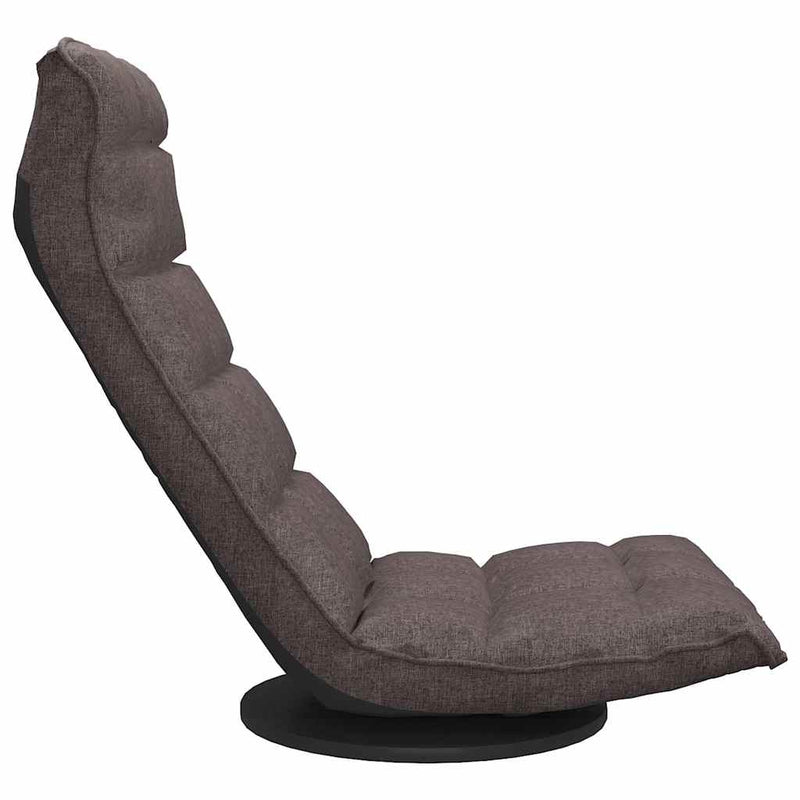 Scaun de podea pivotant, gri taupe, material textil