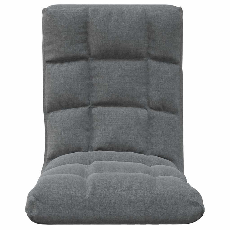 Scaun de podea pliabil, gri deschis, material textil