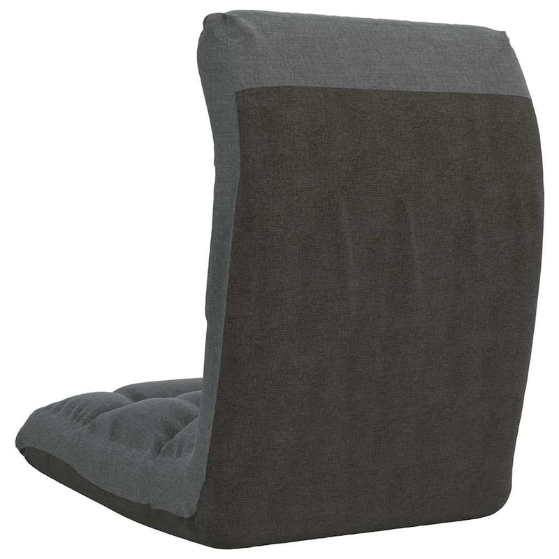 Scaun de podea pliabil, gri deschis, material textil