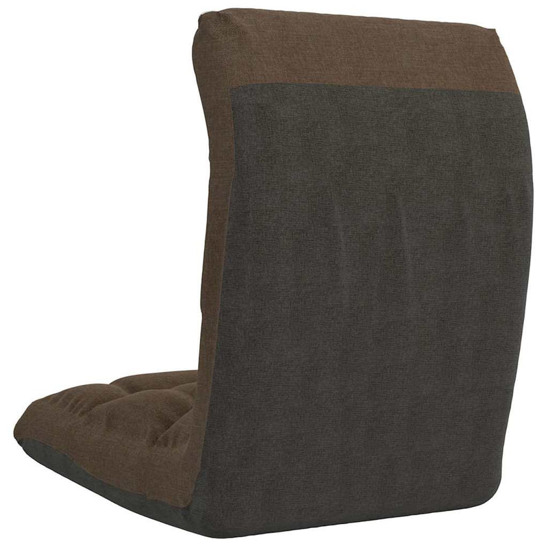Scaun de podea pliabil, maro, material textil