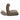 Scaun de podea pliabil, maro, material textil
