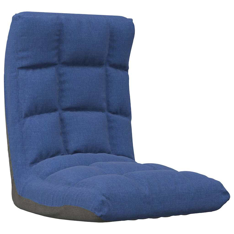 Scaun de podea pliabil, albastru, material textil