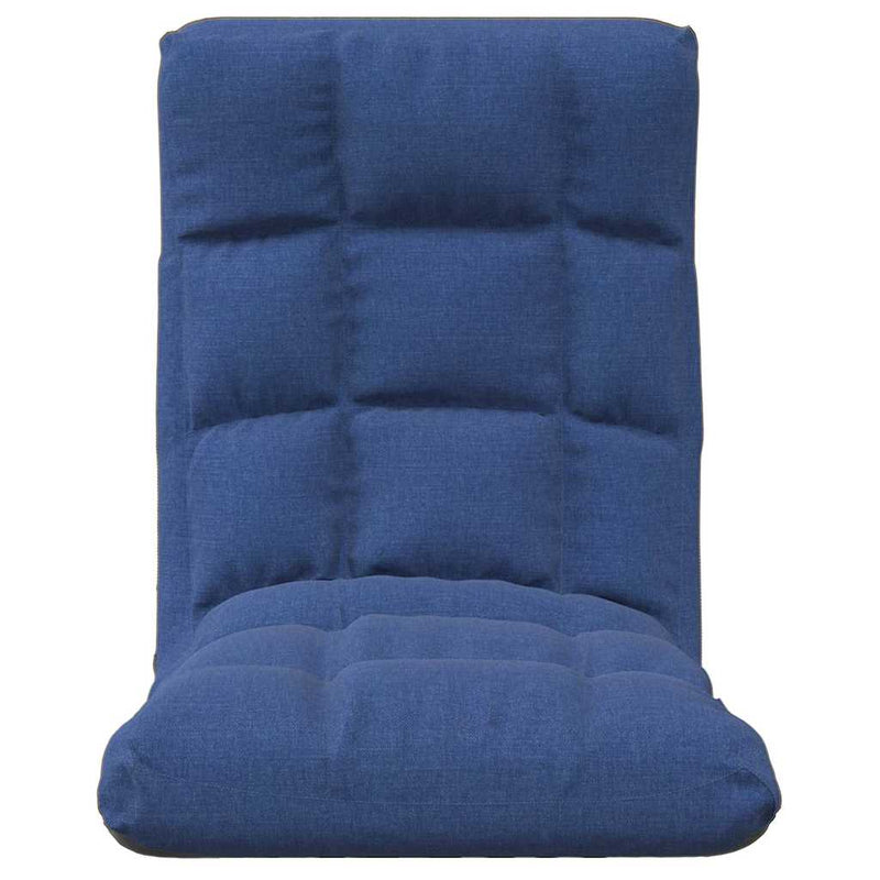 Scaun de podea pliabil, albastru, material textil