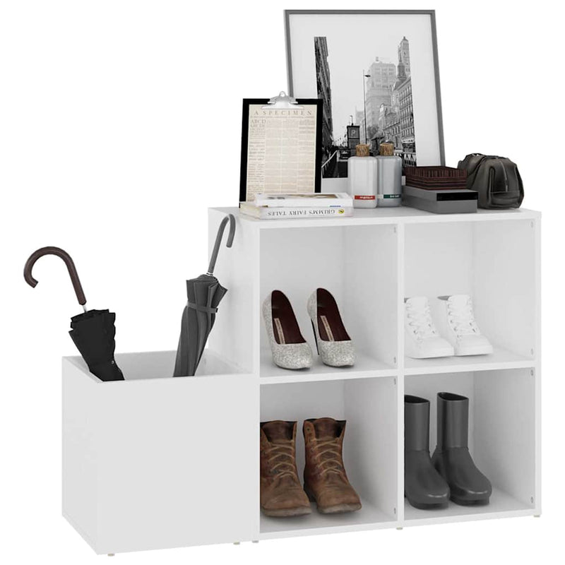 Pantofar de hol, alb, 105 x 35,5 x 70 cm, PAL