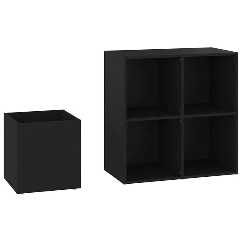Pantofar de hol, negru, 105x35,5x70 cm, PAL