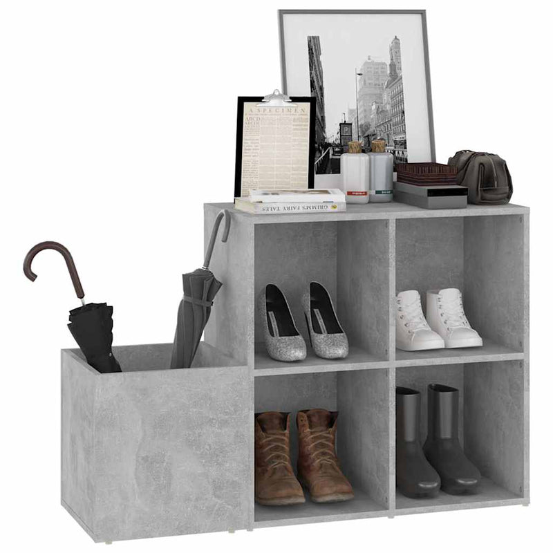 Pantofar de hol, gri beton, 105x35,5x70 cm, PAL
