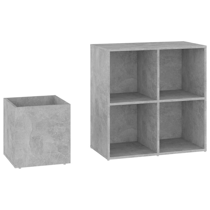 Pantofar de hol, gri beton, 105x35,5x70 cm, PAL