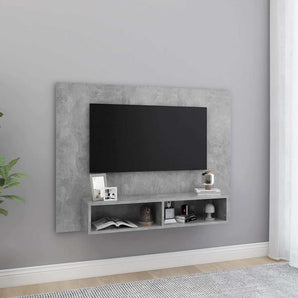 Comodă TV de perete, gri beton, 120x23,5x90 cm, PAL