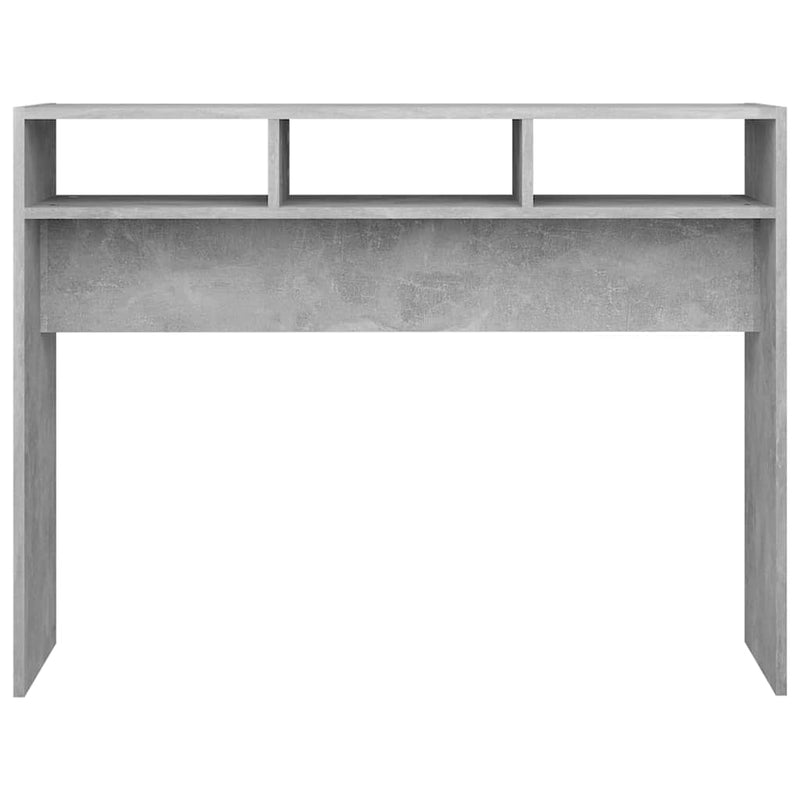 Masă consolă, gri beton, 105x30x80 cm, PAL