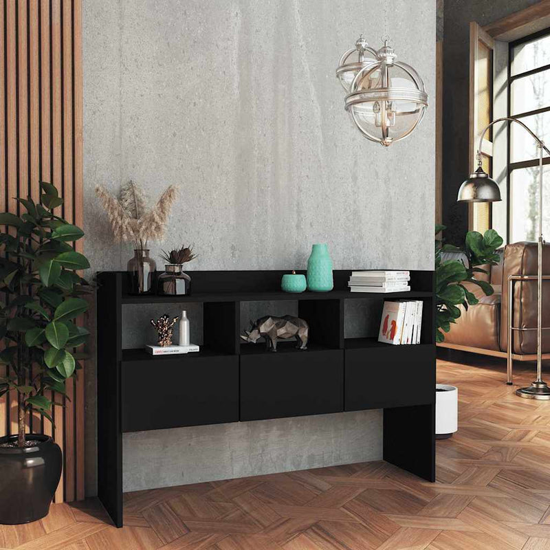 Servantă, negru, 105x30x70 cm, PAL